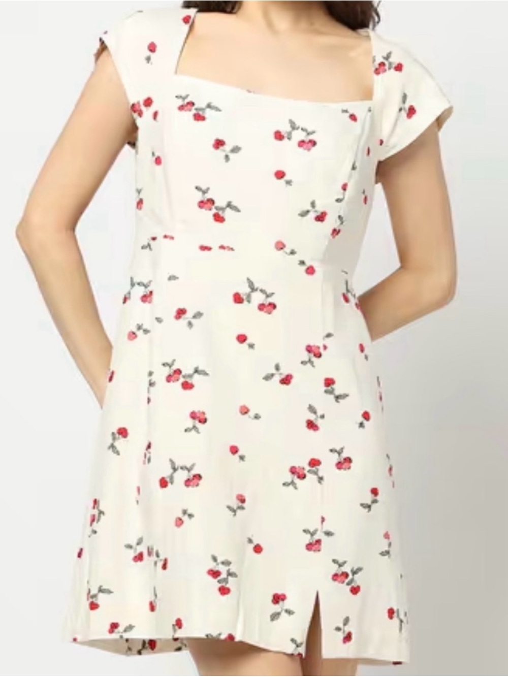 GAP Ivory Mini Dress with Red Cherry Print